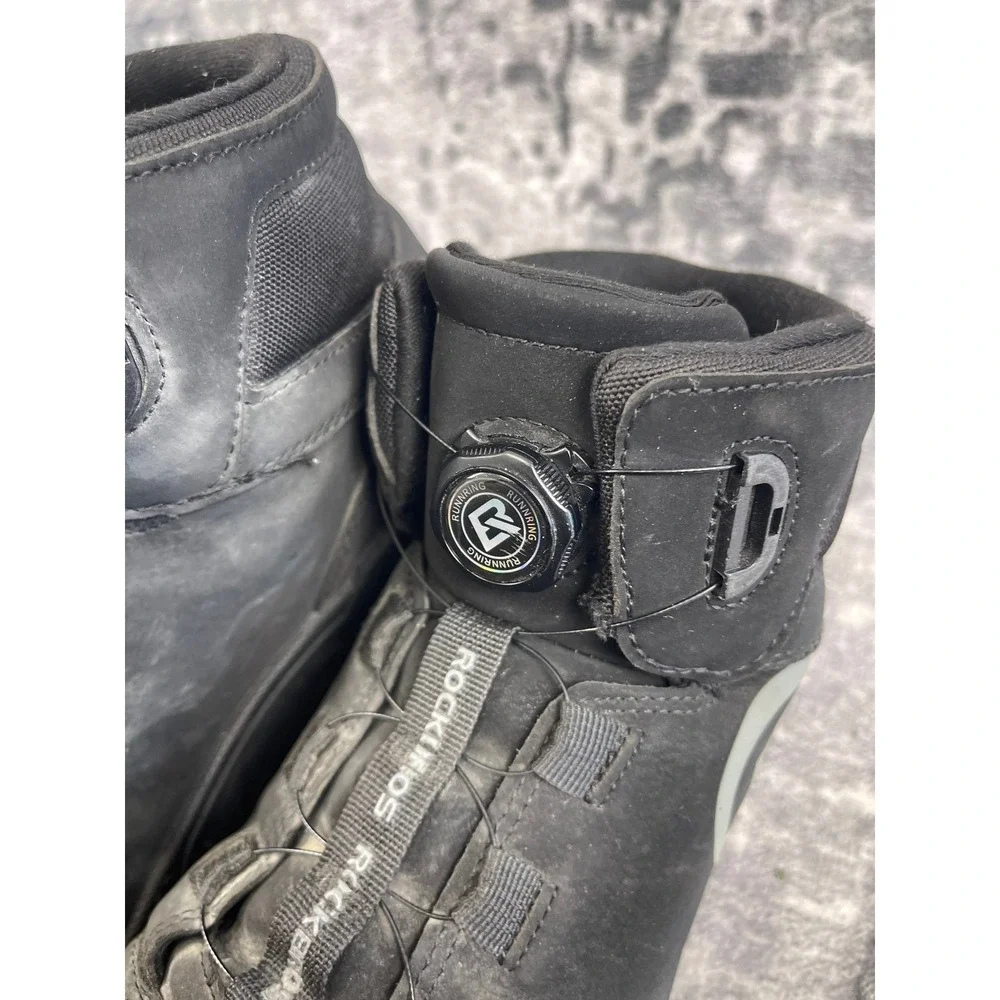 RockBros Men's Size 9 Cycling Motorcycle‎ Boots Black High Top Riding Shoes
